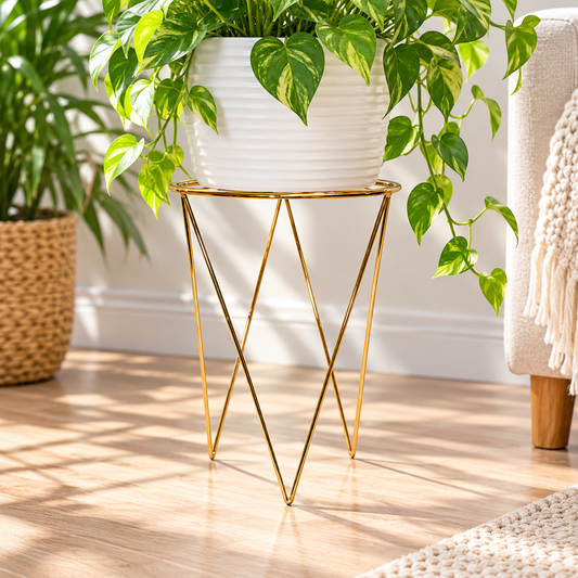 13-Inch Gold Metal Plant Stand