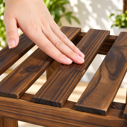 4-Tier Wooden Plant Display Stand