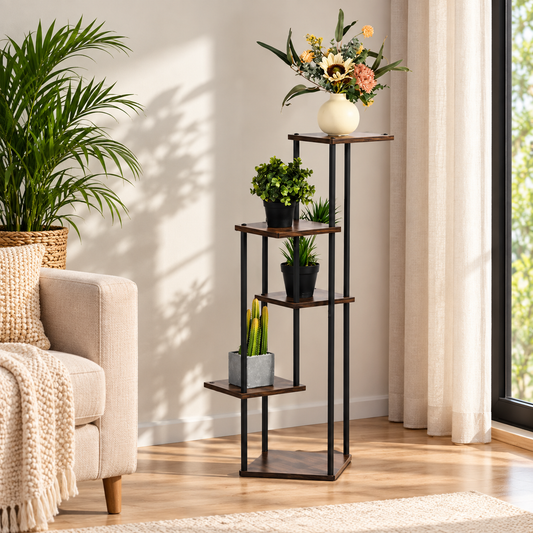 Tall Tiered Corner Plant Stand