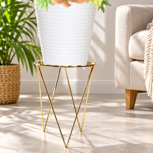 13-Inch Gold Metal Plant Stand