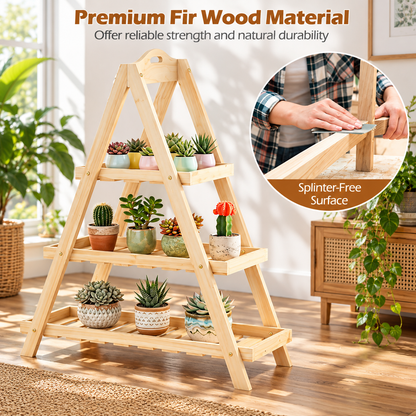 3-Tier Wooden Plant Stand