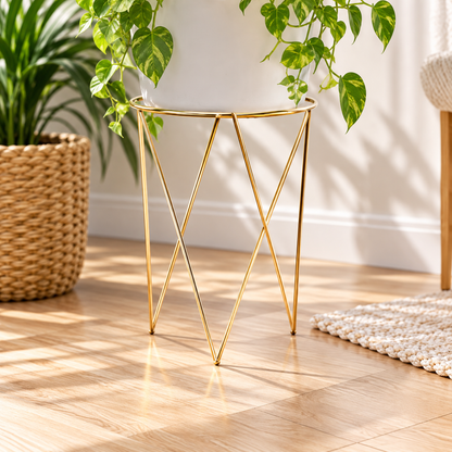 13-Inch Gold Metal Plant Stand