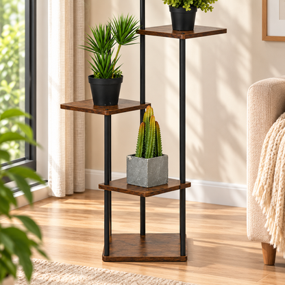 Tall Tiered Corner Plant Stand