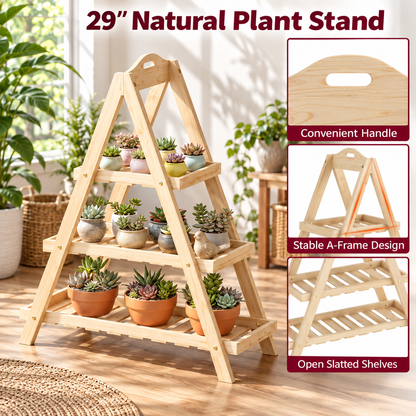 3-Tier Wooden Plant Stand